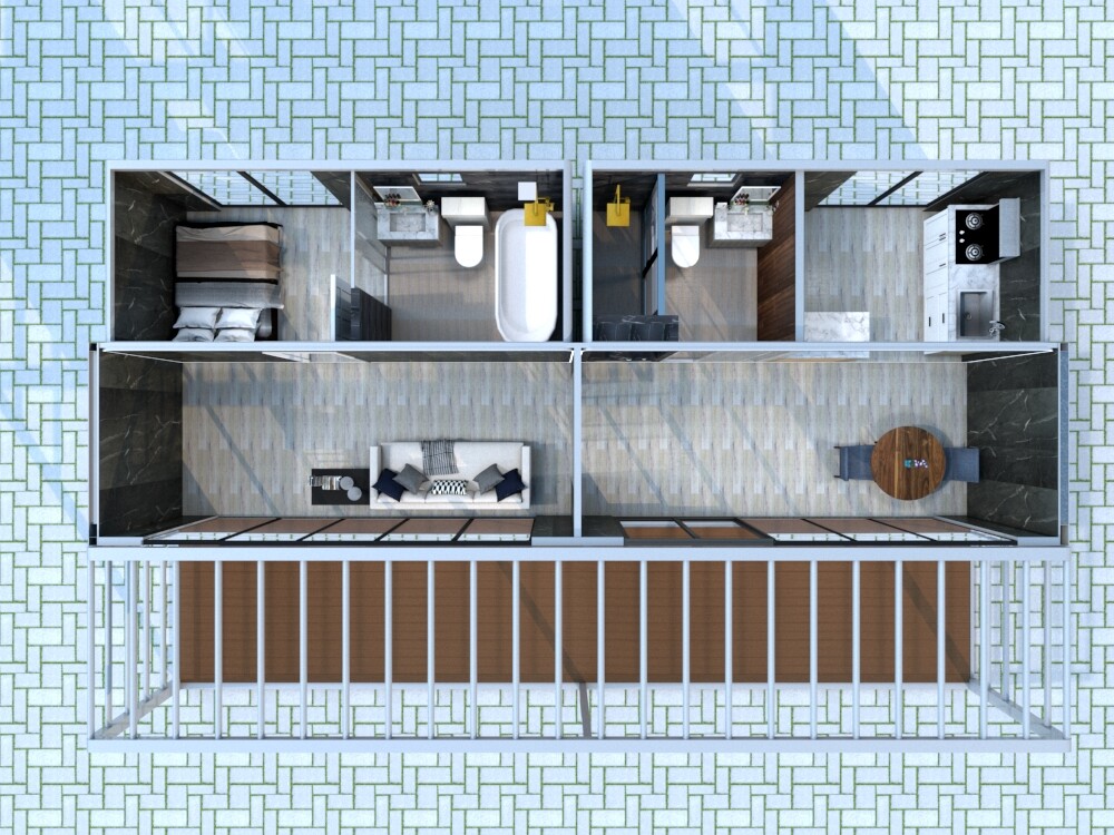 South Beach Pullout House Shipping Container Home 40' ft. Length Catalog