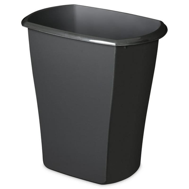 10 Gallon Rectangular Trash Can Easy Transport Slim Profile Easy Clean New