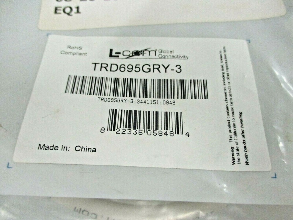 NEW L-COM CABLE TRD695GRY-3