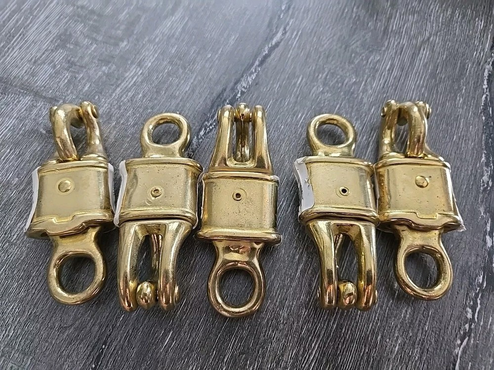 Panic Snap 3 5/8” Solid Brass 1/2" Fixed-Eye (5 Pieces)