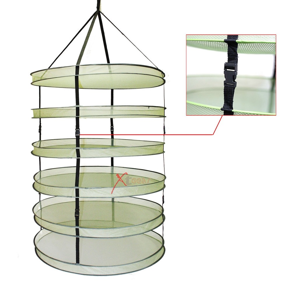 6 Layer GREEN clip-on Mesh Dry Net ~ Hydroponic Dry Rack Net