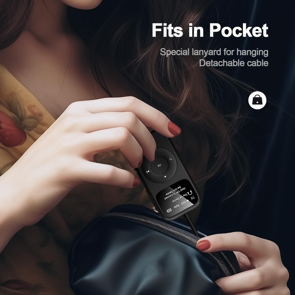 SoundSync Pro Bluetooth Transmitter & Receiver for Airplane, Easy Setup Bluet...