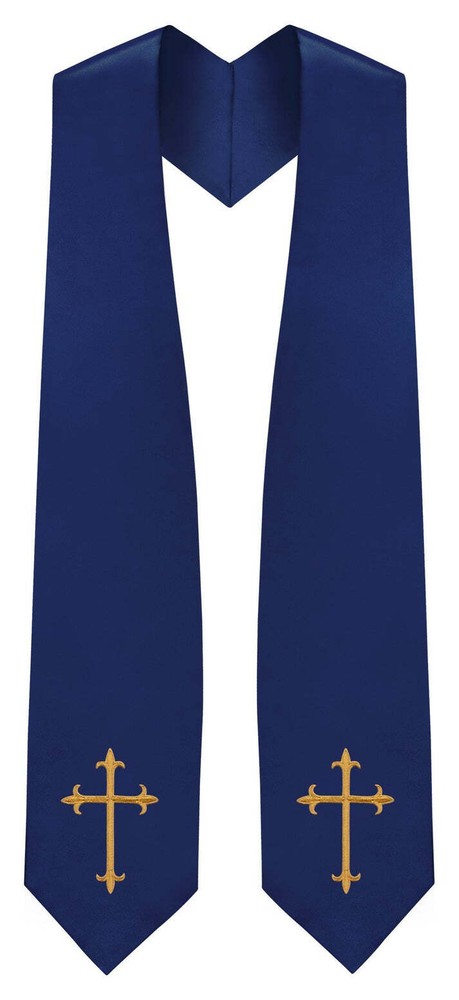 Navy Blue Traditional Choir Stole