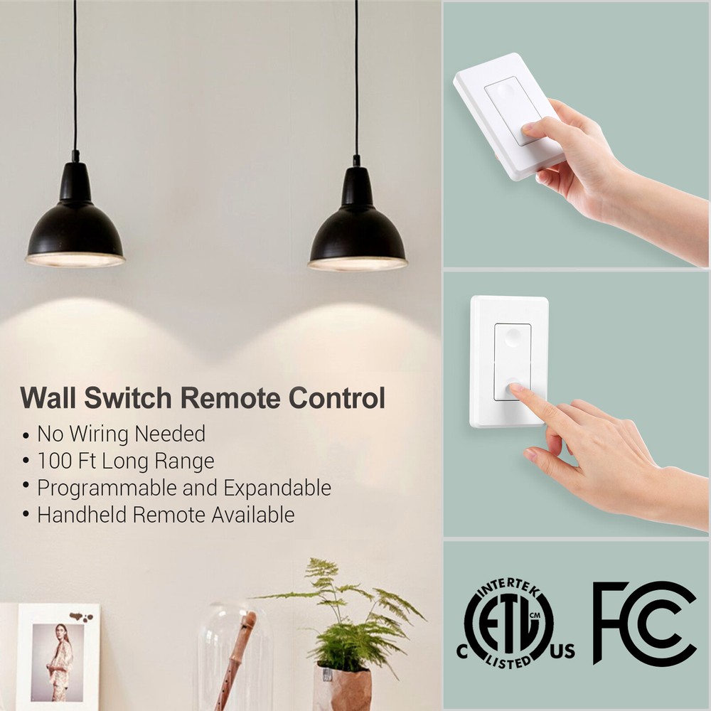 DEWENWILS Remote Control Outlet Wireless Wall Mounted Light Switch
