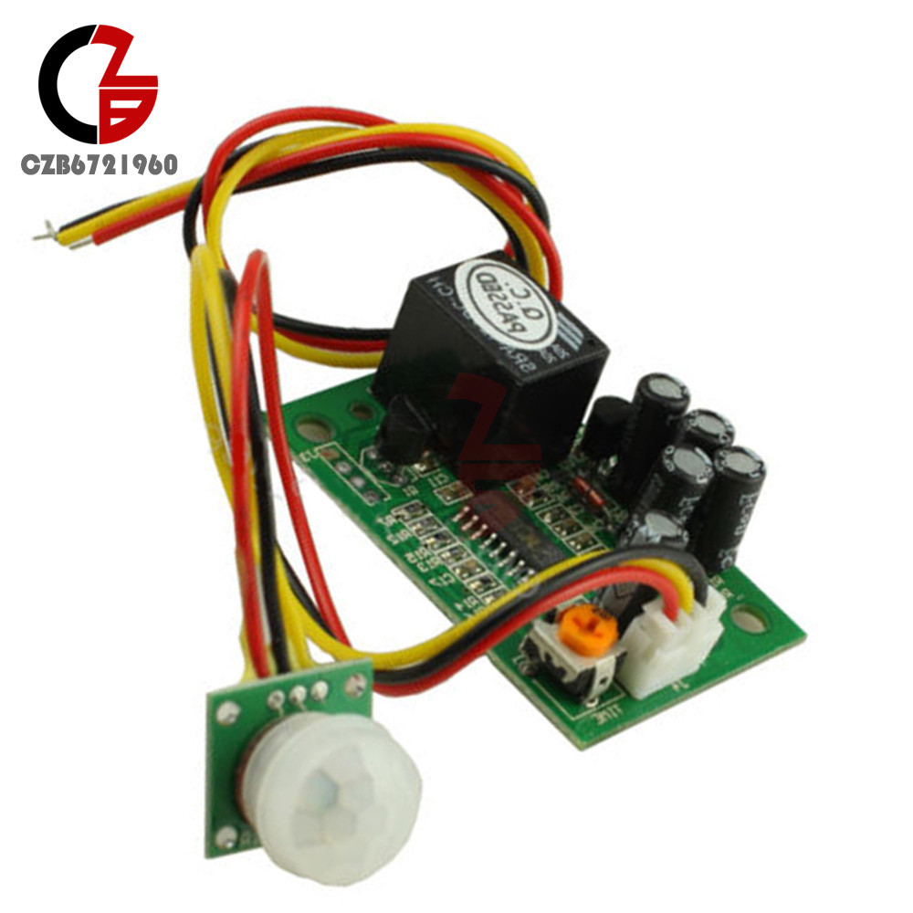 12V PIR IR Pyroelectric Infrared Module Adjustable Relay Output Sensor CZ