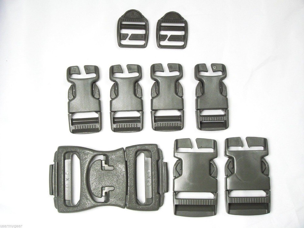 16 PC Buckle SET Molle ACU Army Quick Release Webbing Strap Back Pack Ruck Sack