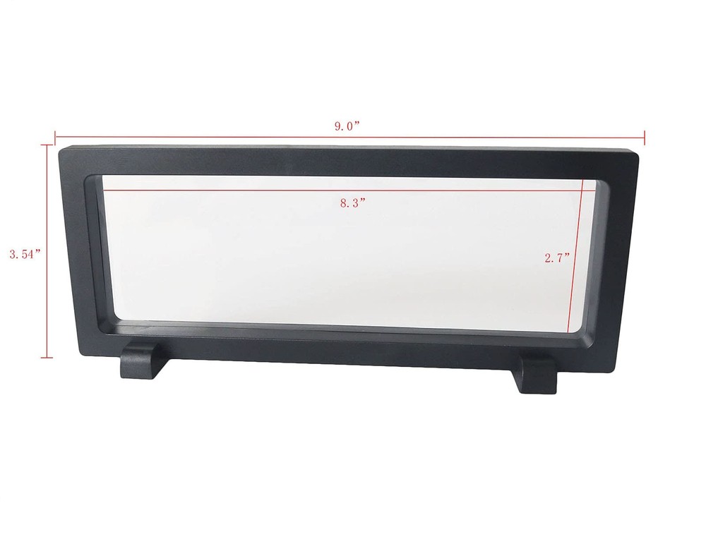 Coin Display Frame, Clear 3D Floating Holder Box Case for Challenge Black