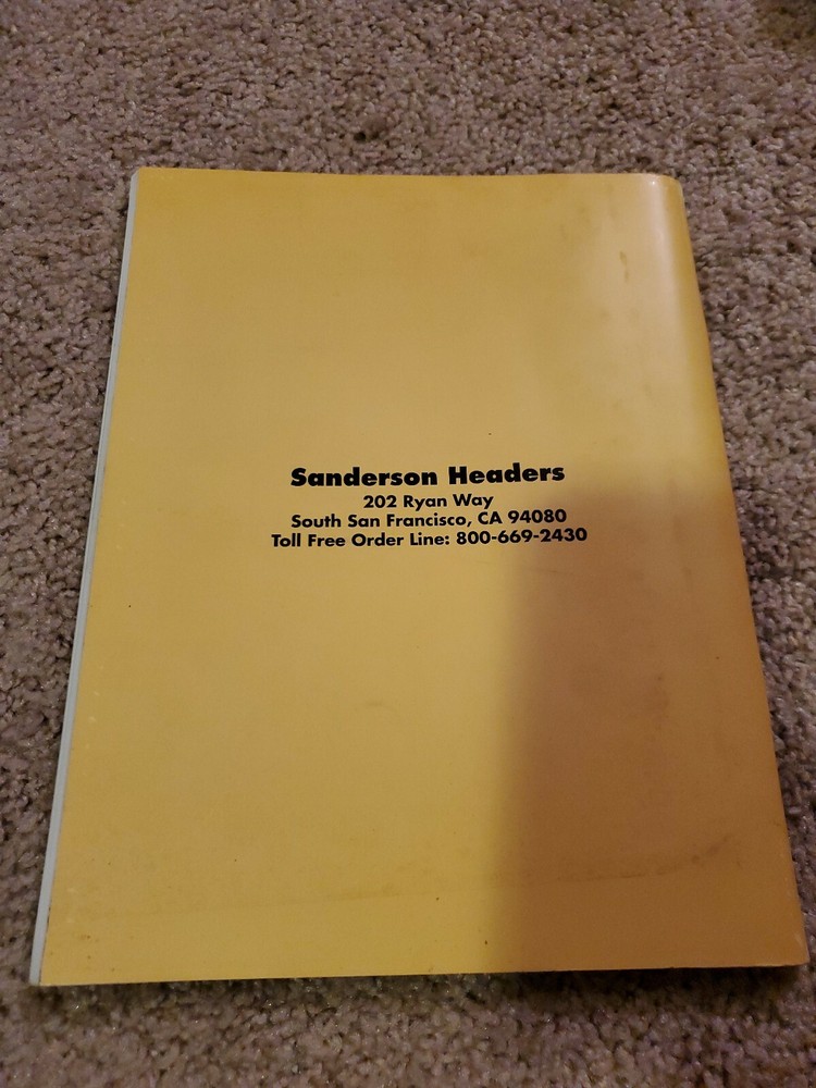 Sanderson Street Rod Headers 1995 Catalog
