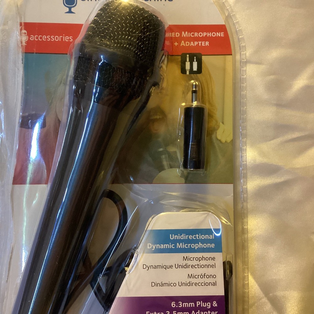 Singing Machine SMM205 Unidirectional Dynamic Wired Microphone~ Adapter~ Karaoke