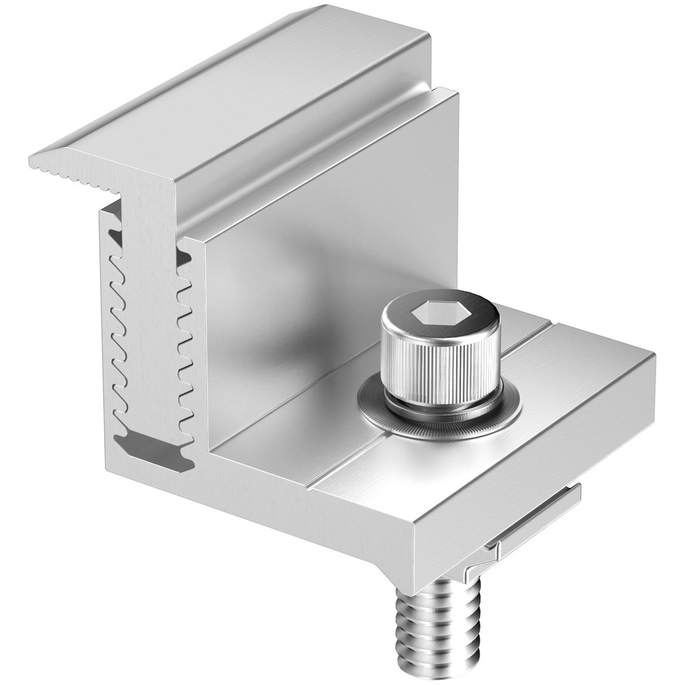 VEVOR Solar Panel Z Mounting Bracket 35-50mm Adjustable Bracket End Clamps 40PCS