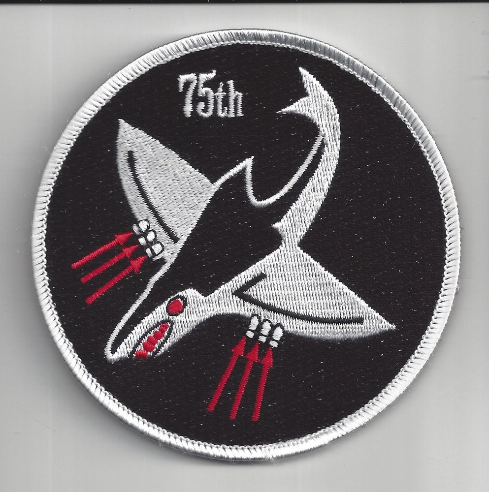 PATCH USAF 75TH FIGHTER SQ FS 4"   POPE AFB