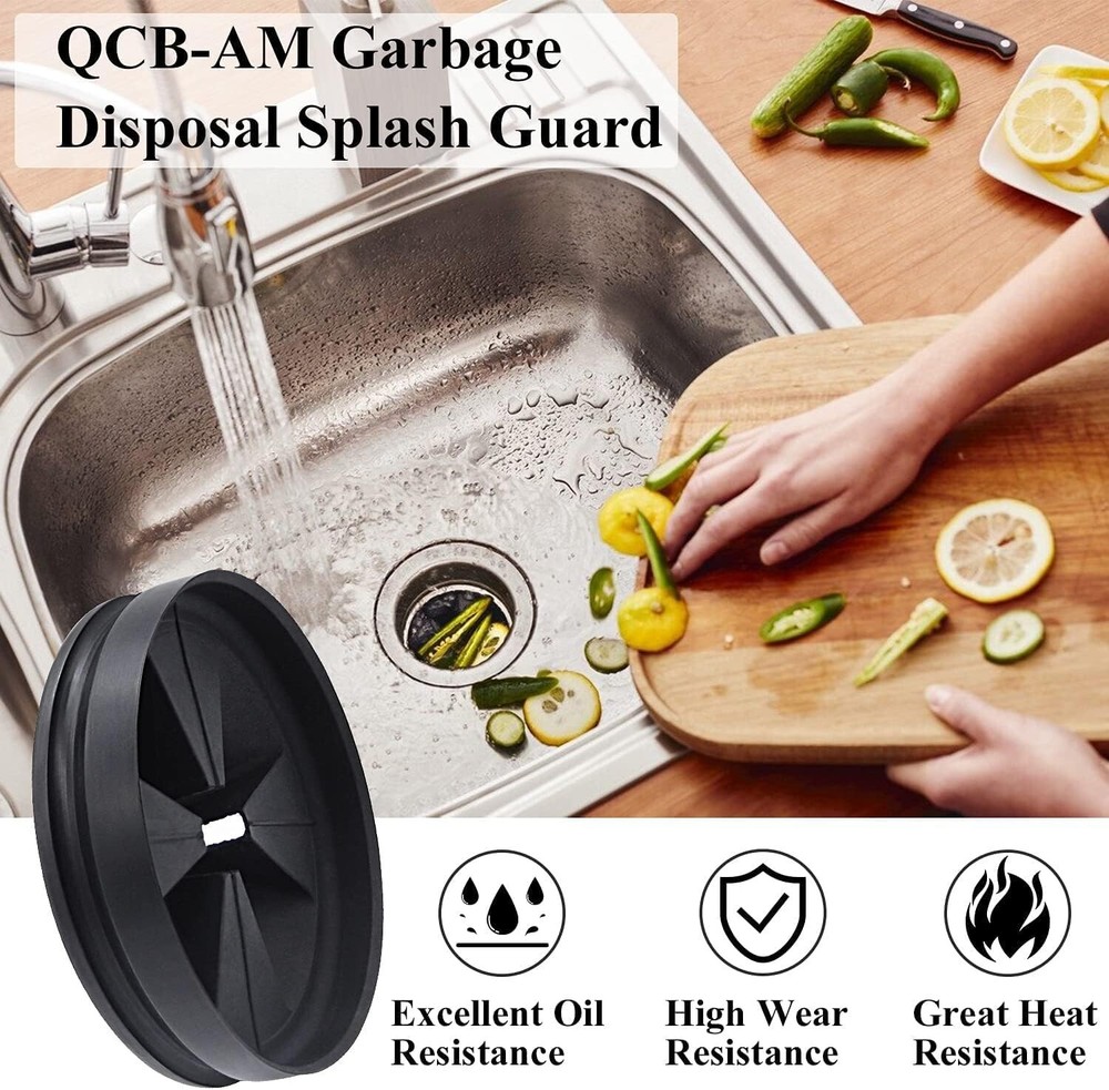 InSinkErator Compatible 3 3/8" Garbage Disposal Splash Guard - Easy Clean Design
