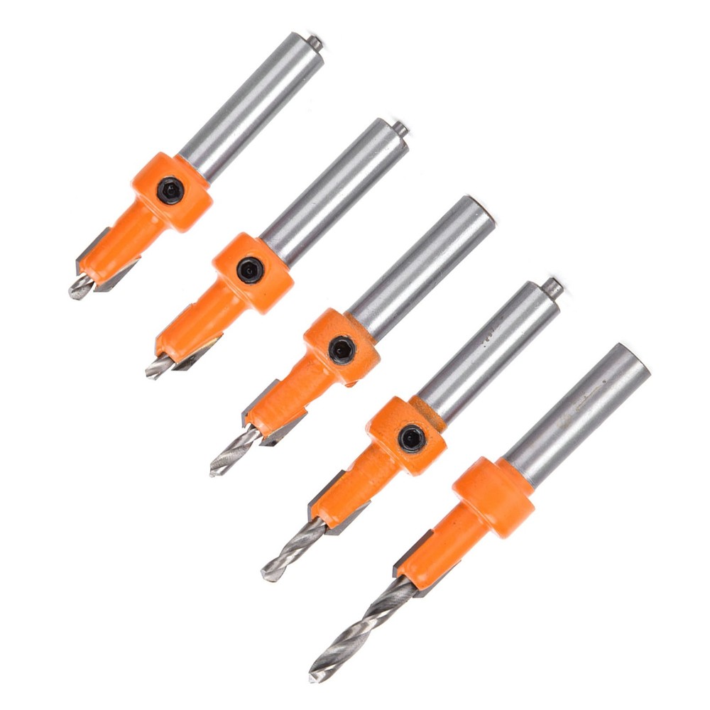 5PcsCountersink Drill Bit Woodworking Self Taping Drill Bit Carpentry Tool New