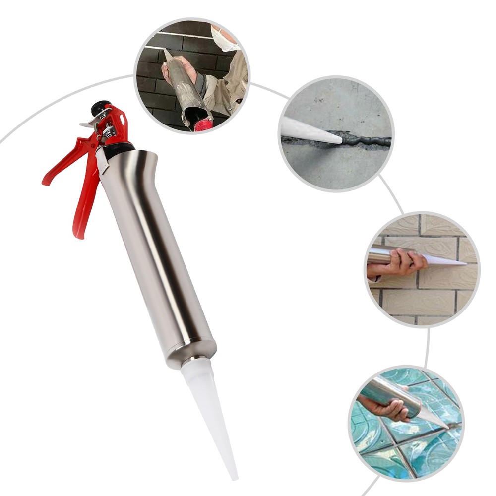 Cement Grout Mortar Pointing Grouting Gun Sprayer Applicator Tool W/2 Nozzle