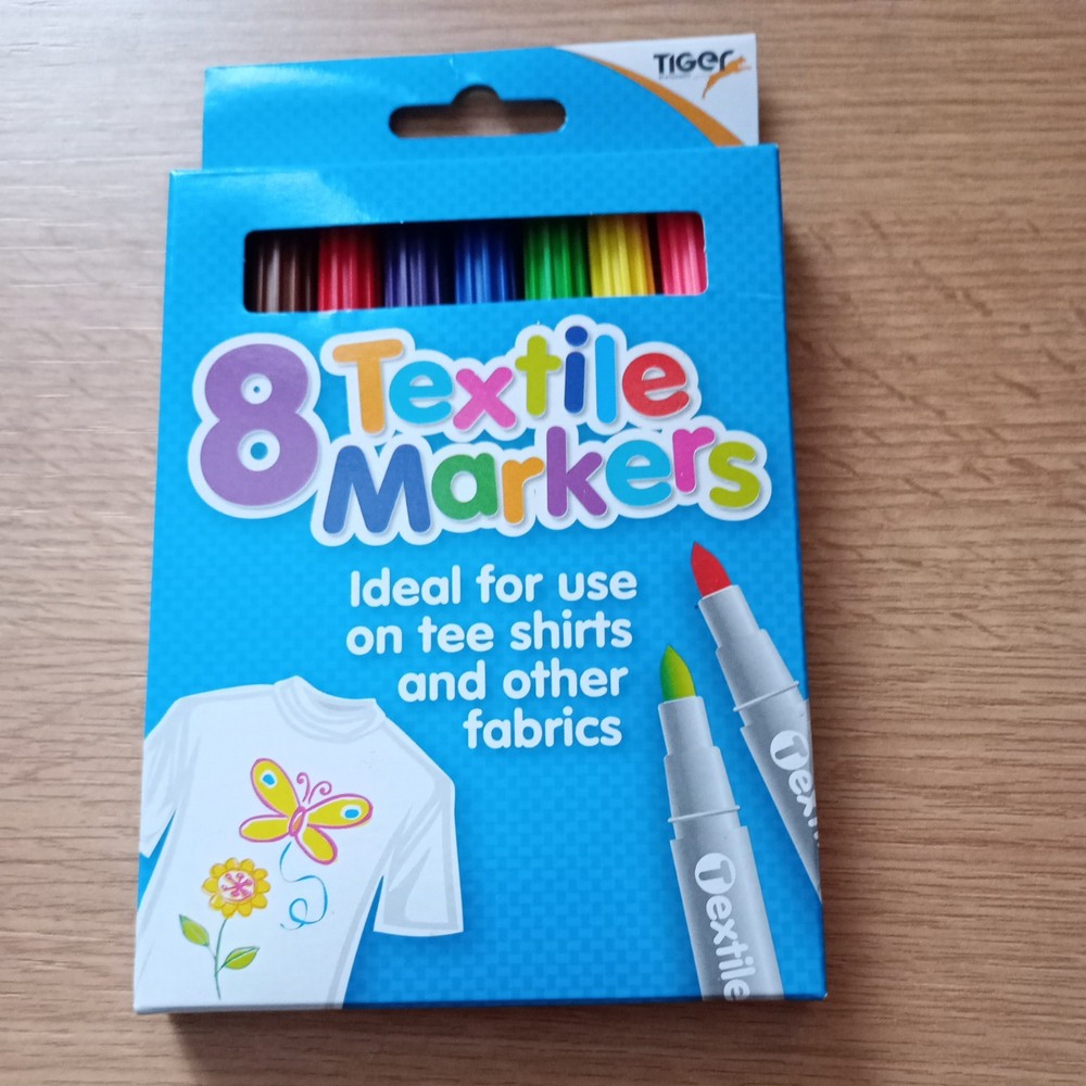 Tiger Textile Markers Set of 8