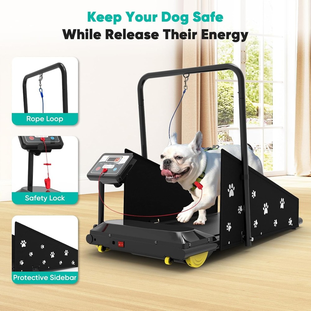 Dog Treadmill for Small & Medium Dogs- Quiet Indoor Pet Exercise Machine