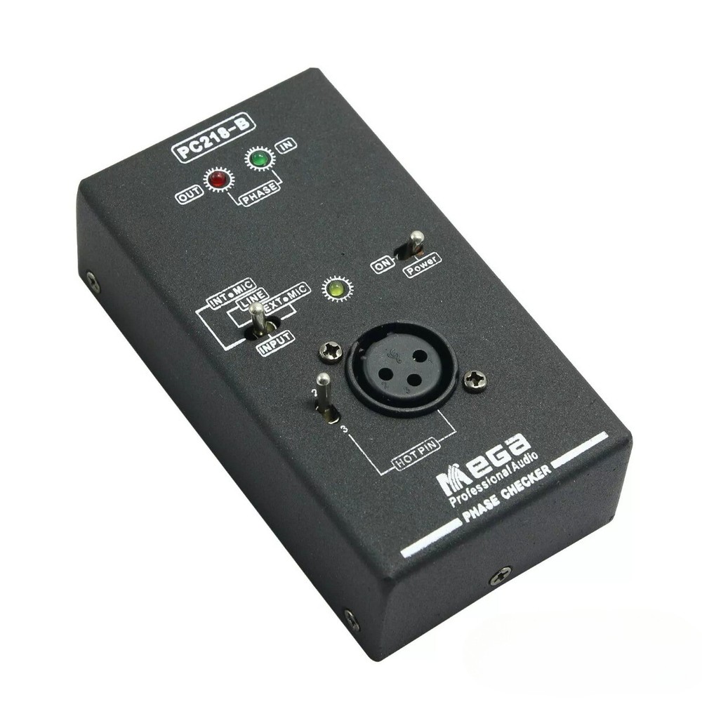 PC218 Phase Polarity Tester Checker Audio Speaker Microphone Sound Testing