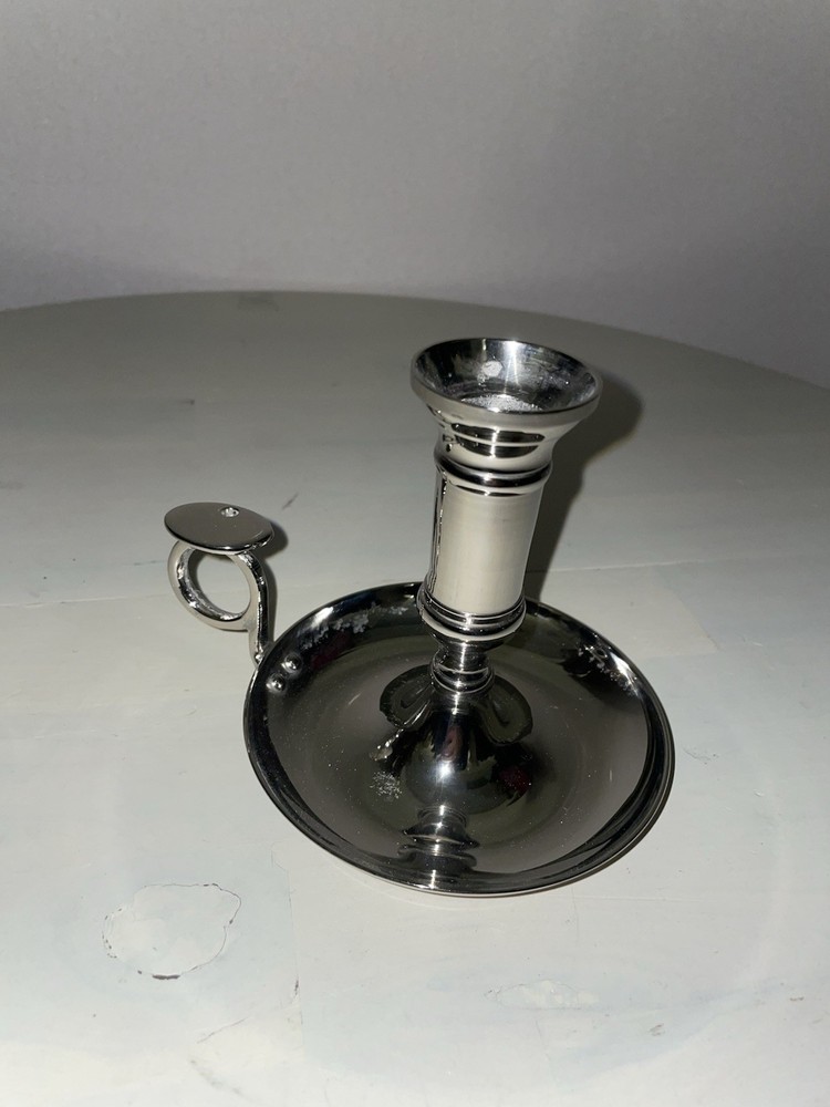 Silver Chamber Candlestick And Snuffer New