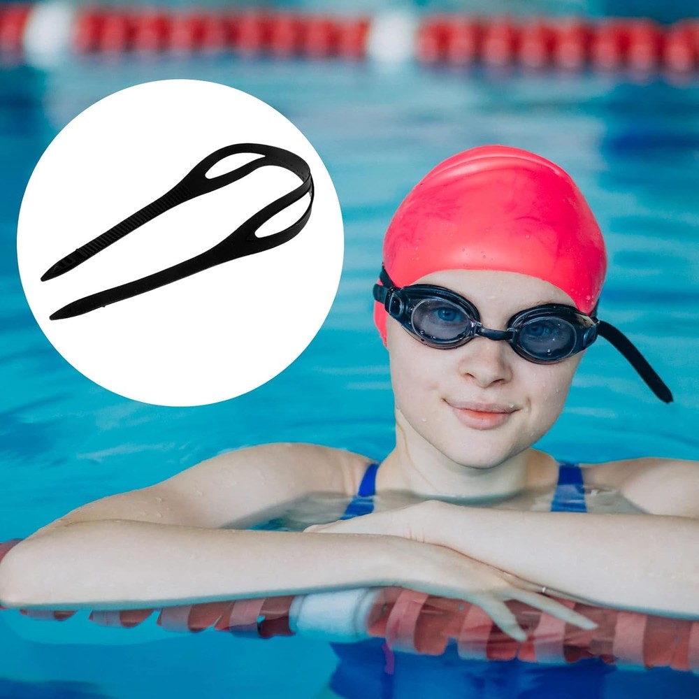 2 Pack Silicone Swimming Goggles Strap, Dive Eyewear Strap Replacement, Swim...