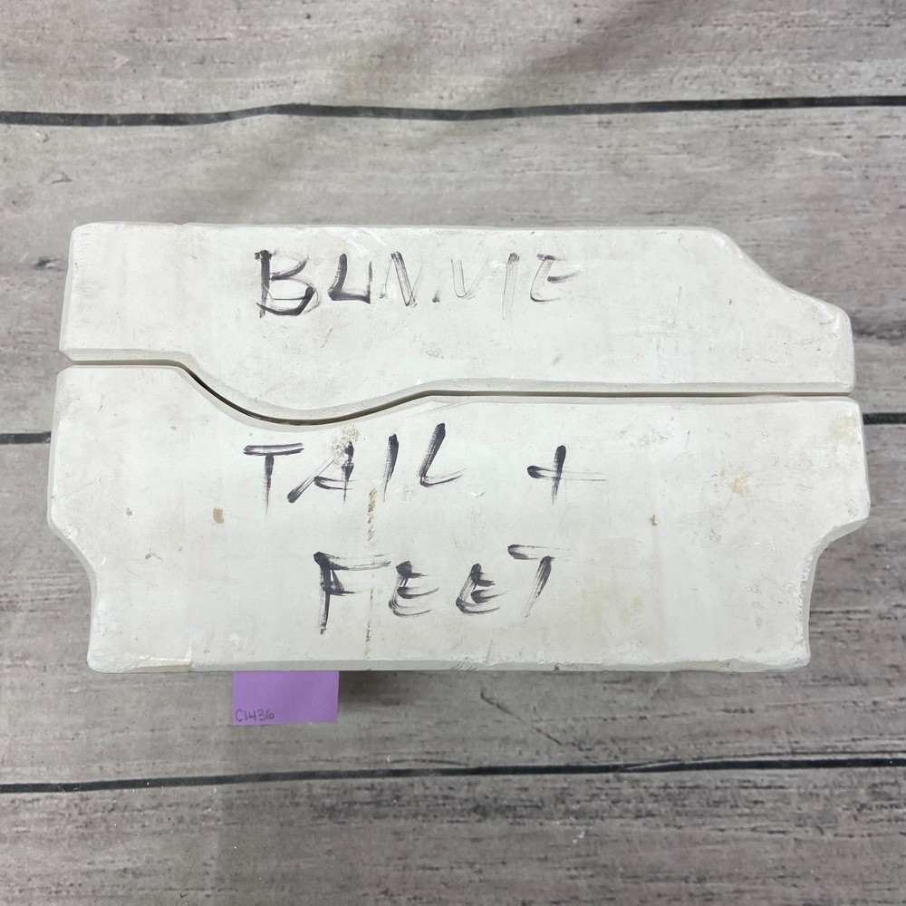 Unbranded Ceramic Casting Mold Bunny Tail And Feet #A-1543