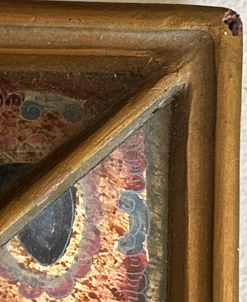 Peruvian hand painted mirror frame(R)