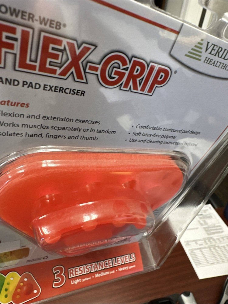 Flex-Grip Hand Pad Exerciser Model 40-M, Provides Medium (Red) Resistance NEW