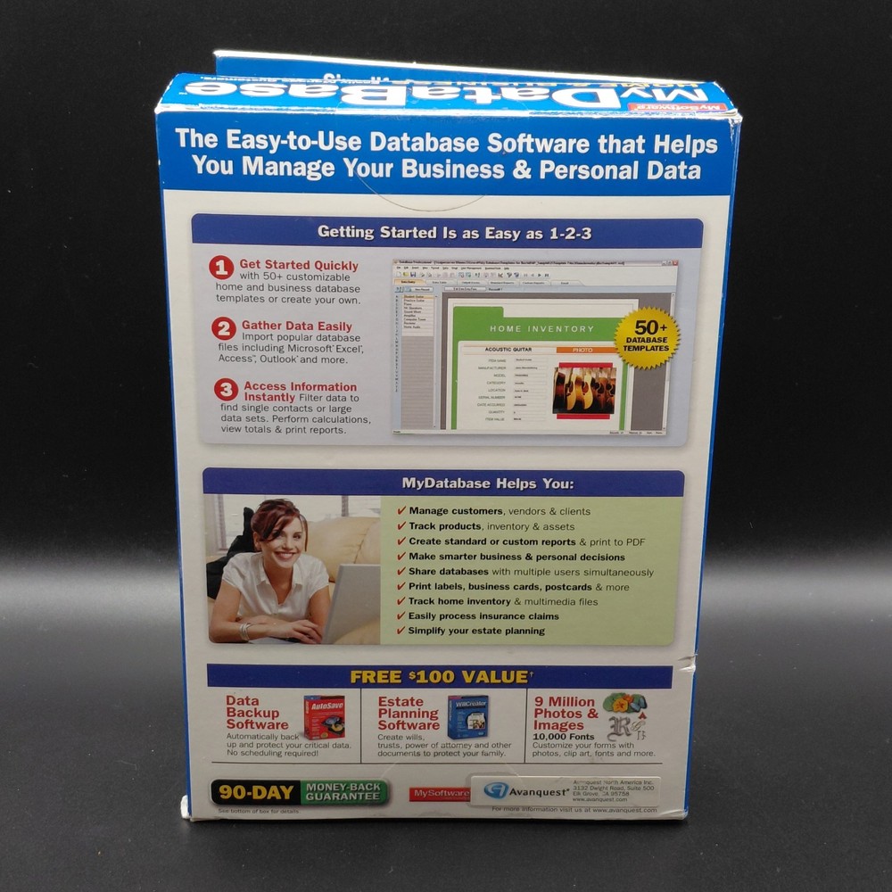 Avanquest My Database Home & Business Software Windows 2000, XP, Vista