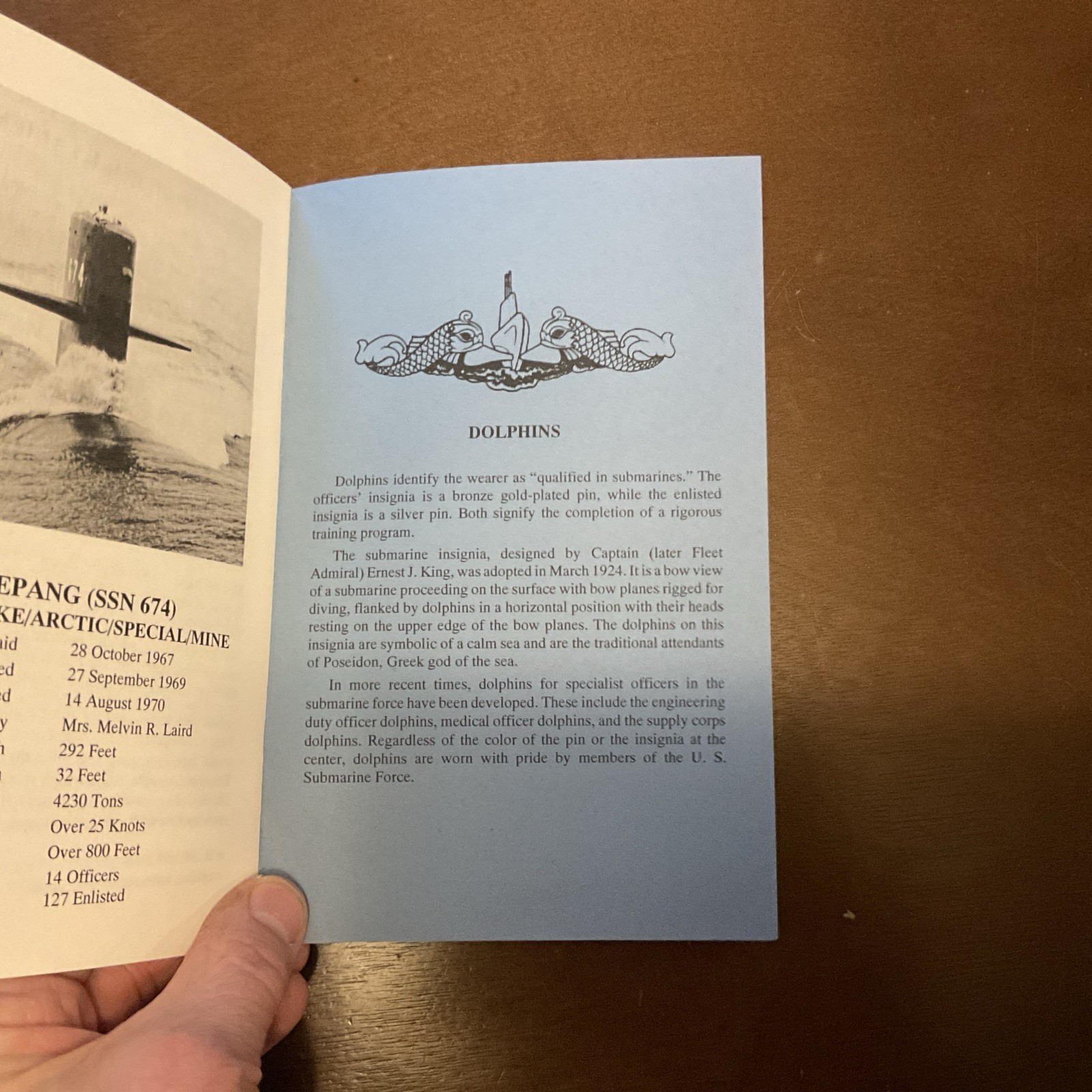 USS TREPANG SSN 674 Welcome Aboard Handout Pamphlet Vintage