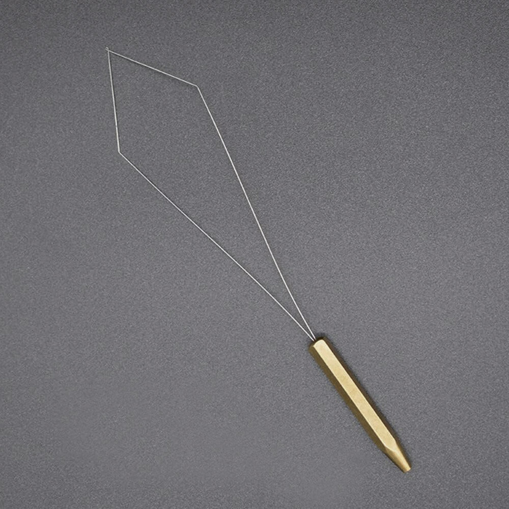 1x Brass Bobbin Threader Fly Fishing Tying Thread Half Hitch Tool Bug Binding