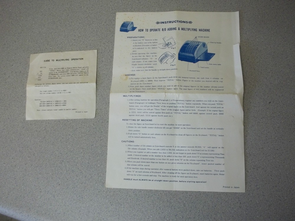 Vintage Adding and Multiplying machine Signature Junior with original box