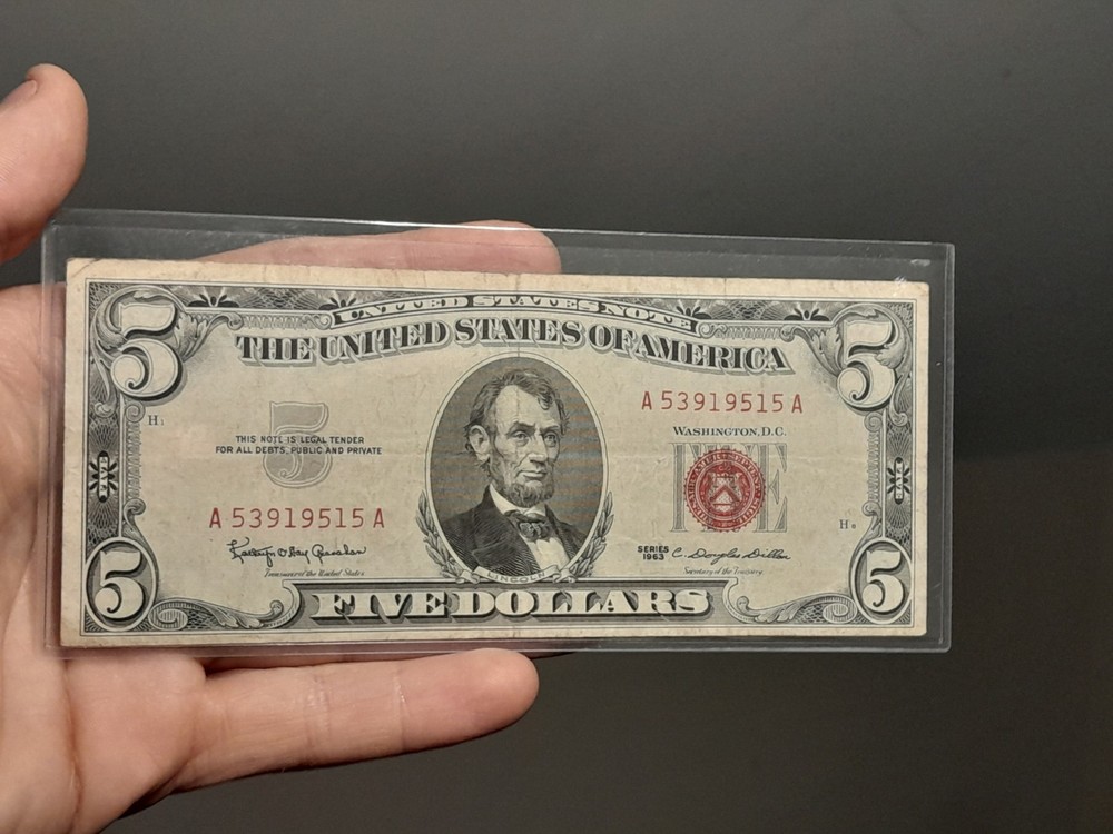 1963 $5 Red Seal United States Note