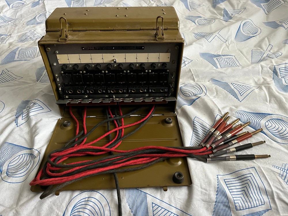 Military switchboard P-193M with phone-working