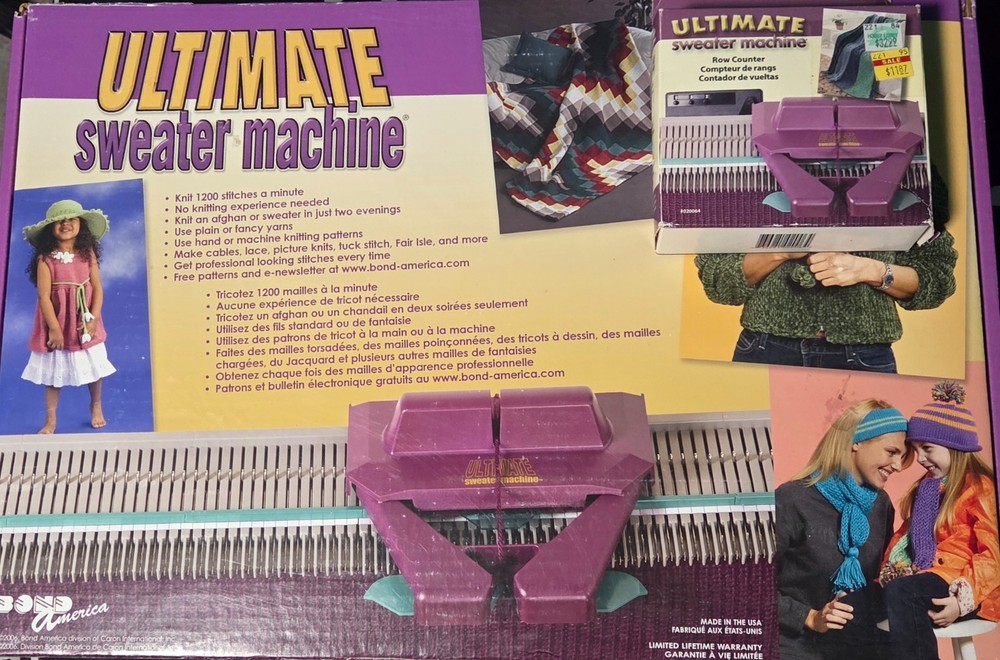 Bond Ultimate Sweater Machine + Row Counter