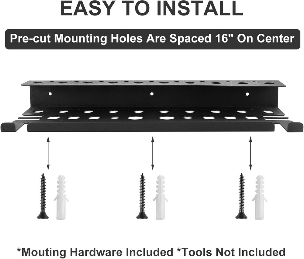 Wall-Mounted Tool Organizer 40cm Metal Tool Holder Storage Rack for Wrenches.