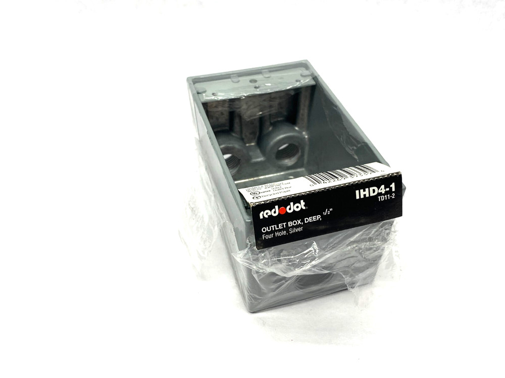 Red Dot IHD4-1 Deep Outlet Box Four Hole 1/2"