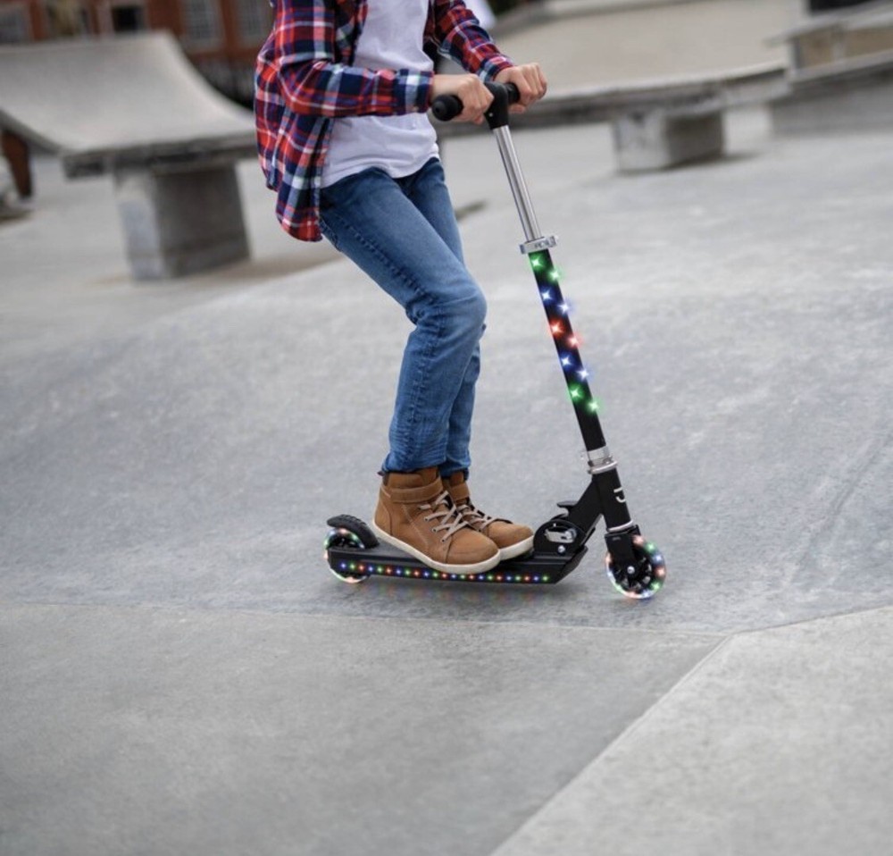 Jetson Orbit Light-up Folding Kids Kick Scooter, Blue