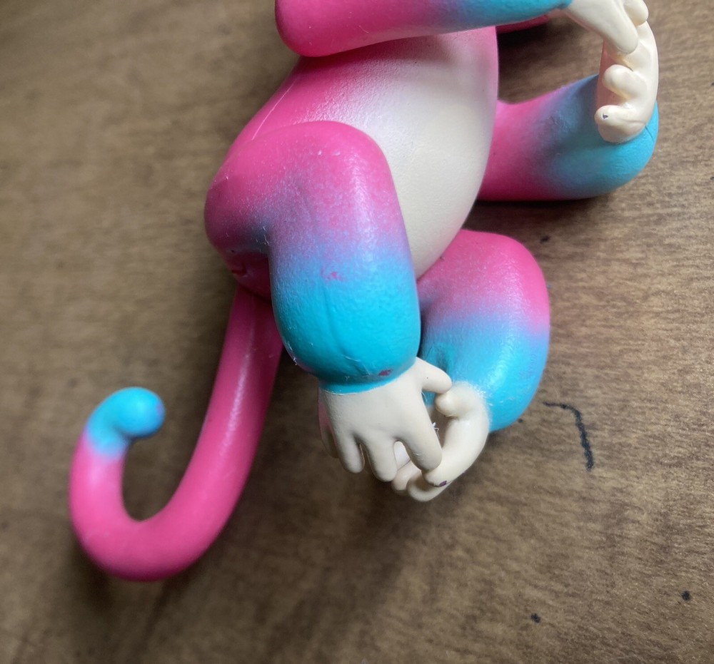 2 WowWee Fingerlings, Blue Dragon & Pink Monkey Tested & Working Electronic Pets