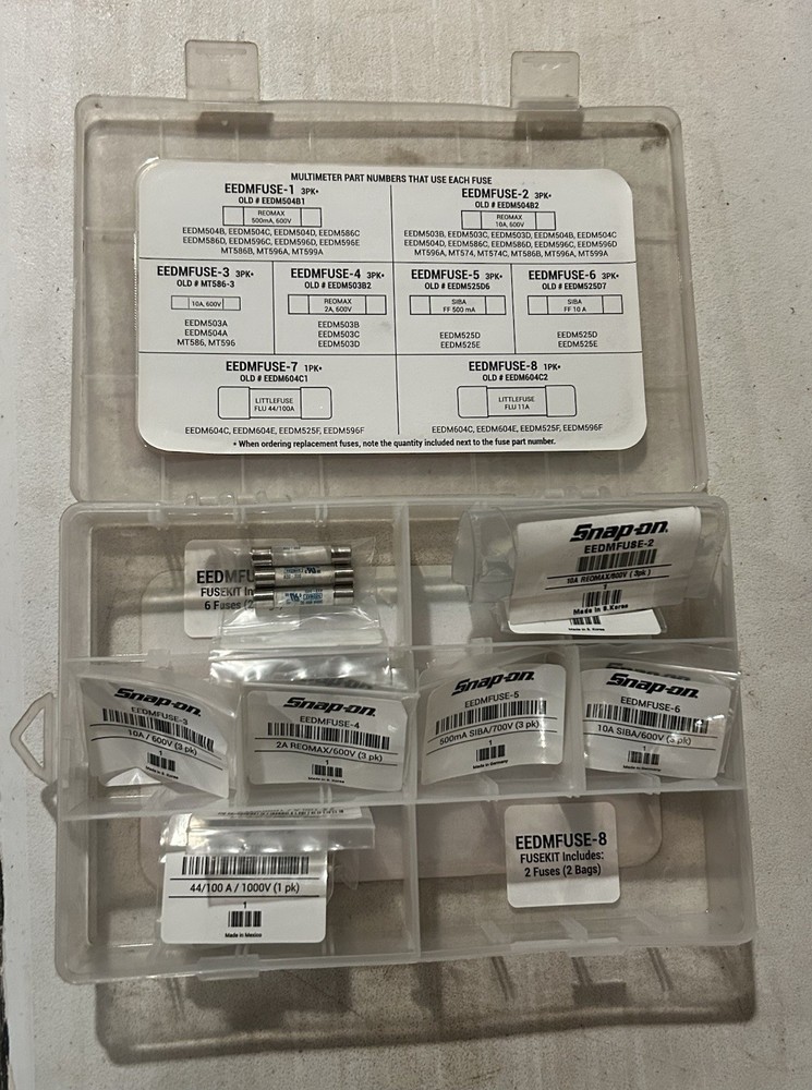 SNAP-ON TOOLS EEDMFUSEKIT Multimeter Fuse Service Kit ( Incomplete)