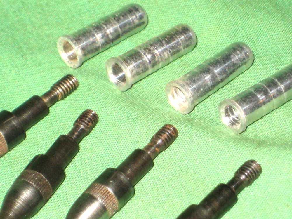 *5 Pcs Steel Archery Arrow Field Target Points, Tips- Plus Four Threaded Inserts