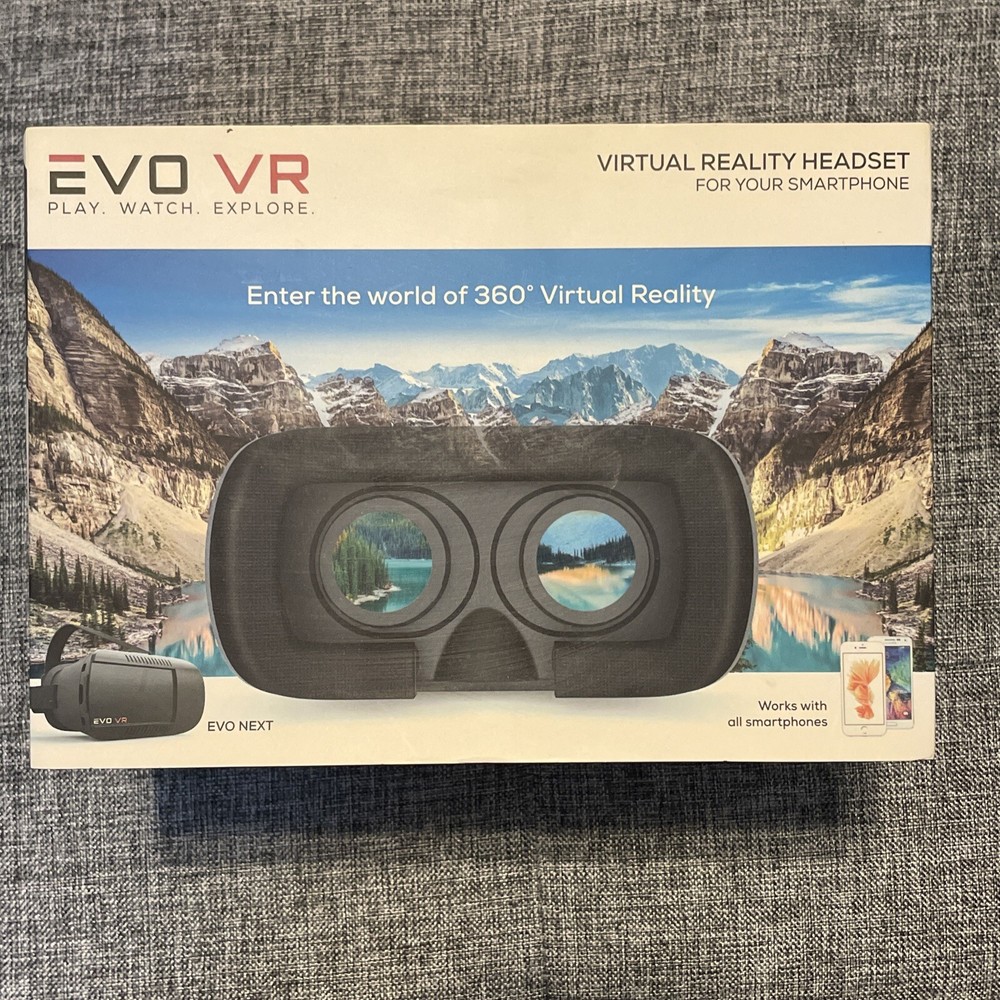 EVO NEXT VR Virtual Reality Headset Smartphone MI-VRH01-101 Android/iPhone NEW