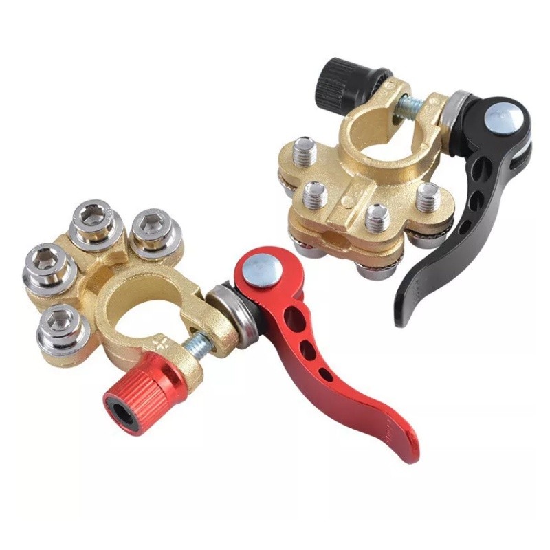 2Pcs Car Battery Terminals Connector Clamp Quick Release Adjust Disconnect Tool