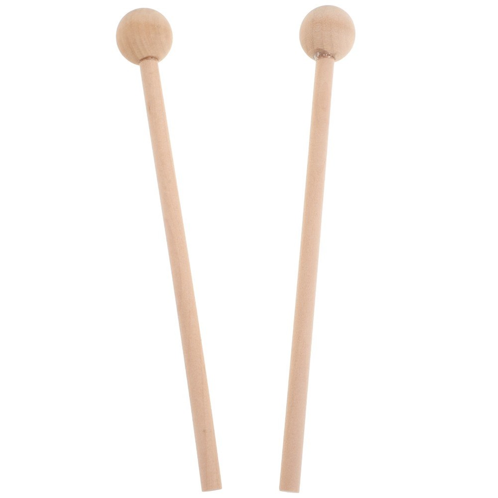 2 Pcs Percussion Wood Sticks Plastic Mallets Drumsticks for Cajon