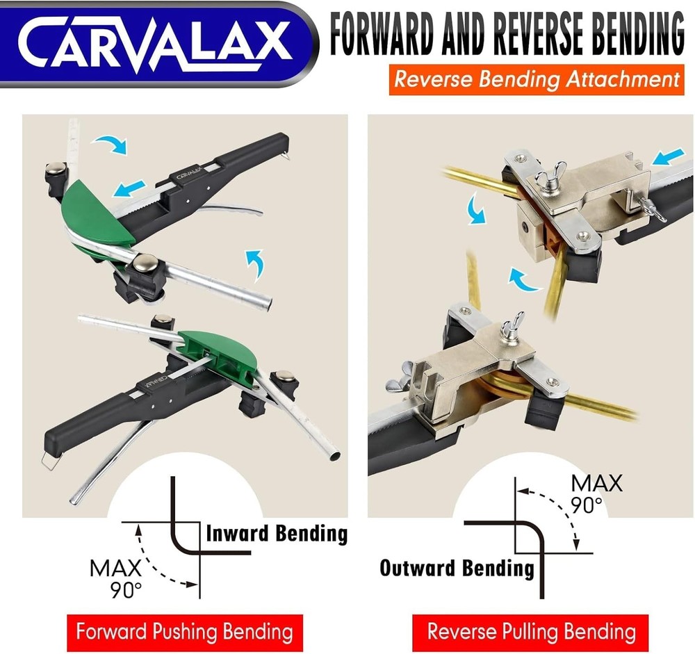 Versatile Pipe Tube Bender Set for HVAC and Hydraulic Work