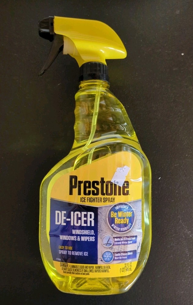 Prestone Ice Fighter Bottle Spray 32oz Windshield/ Window & Wipers Spray