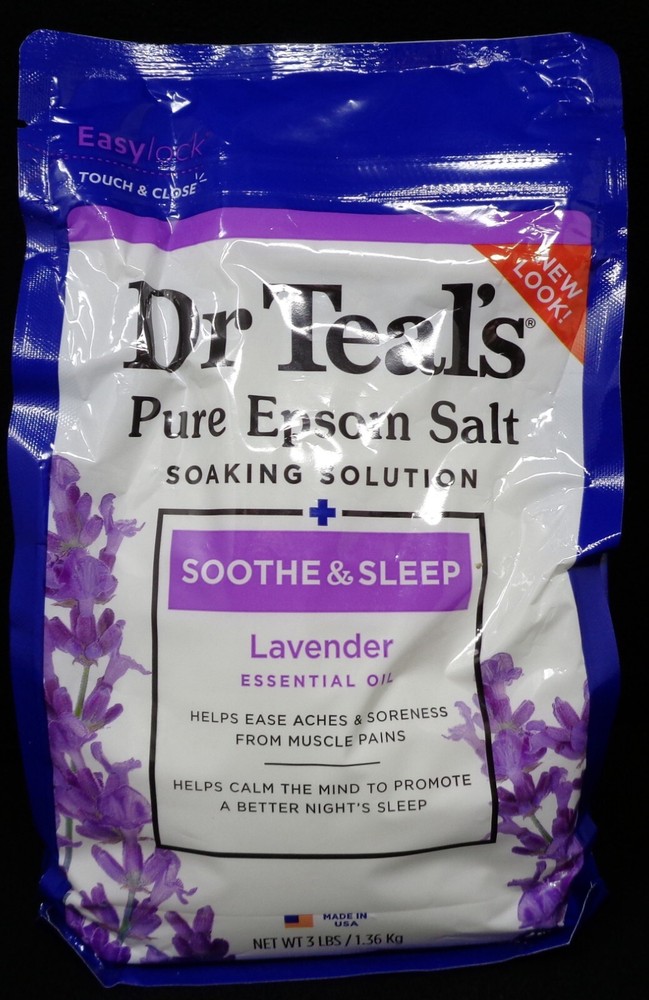 DR. TEAL'S Soothe & Sleep Lavender 3 lb. Pure Epsom Salt Soaking Solution (NEW)