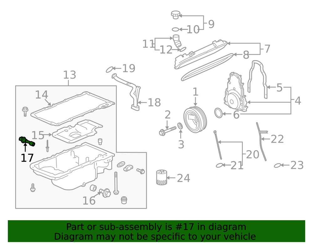 Genuine GM Engine Oil Level and Temperature Sensor 12603781