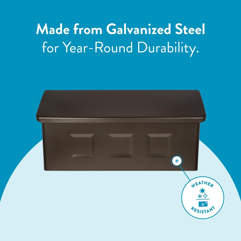 Wayland™ Vertical WallMounted Mailbox for Outside, RustResistant Galvanized S...