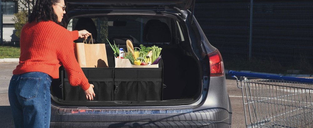 Trunk Organizer with 72L Large Capacity - Waterproof Collapsible 11 Pockets