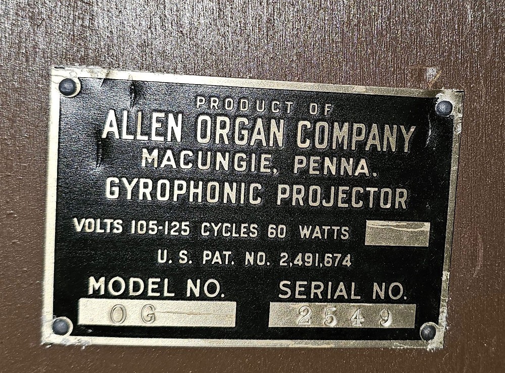 Allen Gyrophonic Projector Speaker - Model OG - Great Amplifier Project