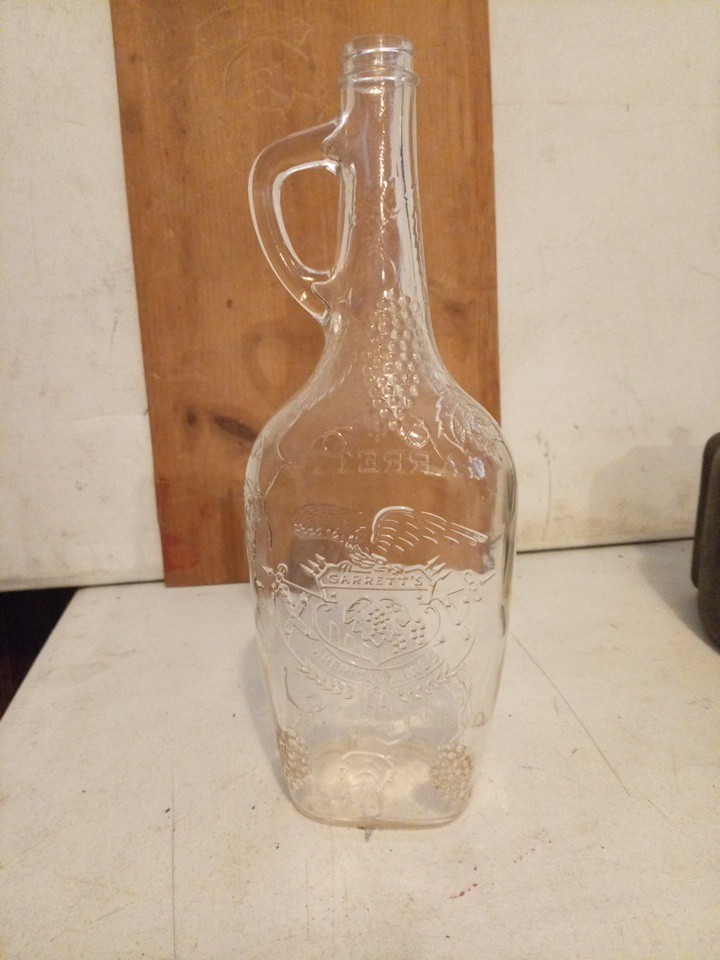Vintage Decorative Garrett Wine Bottle Tall Quart